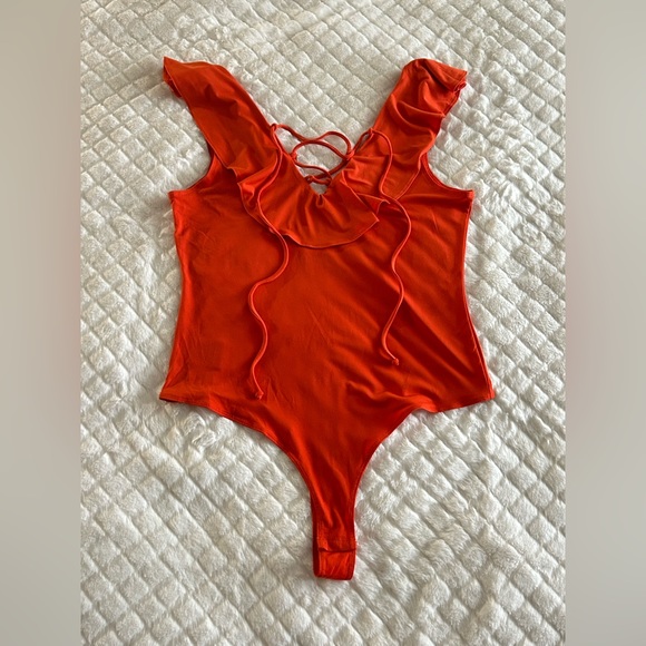 BCBGeneration Orange Bodysuit - Picture 10 of 11